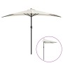 Sombrilla de balcón semicircular palo aluminio arena 300x155cm de vidaXL, Sombrillas - Ref: Foro24-44591, Precio: 63,44 €, De...