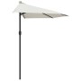 Sombrilla de balcón semicircular palo aluminio arena 300x155cm de vidaXL, Sombrillas - Ref: Foro24-44591, Precio: 63,44 €, De...