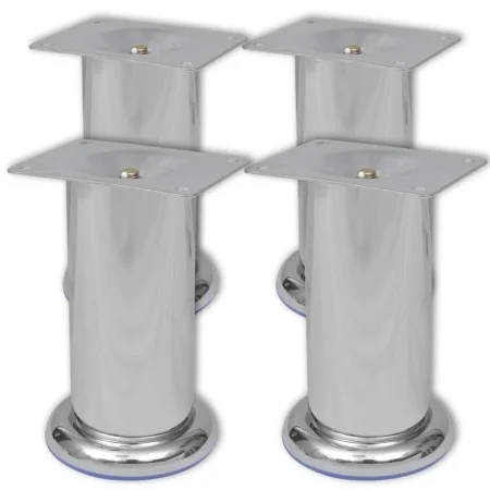 4 Patas Redondas para Sofá 120 mm (Color Cromo) de vidaXL, Soportes para sillas y sofás - Ref: Foro24-242158, Precio: 13,00 €...