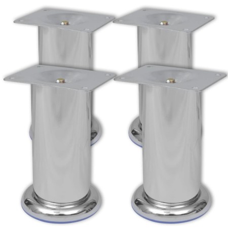 4 Patas Redondas para Sofá 120 mm (Color Cromo) de vidaXL, Soportes para sillas y sofás - Ref: Foro24-242158, Precio: 14,59 €...
