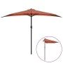 Sombrilla balcón semicircular aluminio terracota 300x155x223 cm de vidaXL, Sombrillas - Ref: Foro24-312503, Precio: 62,19 €, ...