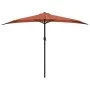 Sombrilla balcón semicircular aluminio terracota 300x155x223 cm de vidaXL, Sombrillas - Ref: Foro24-312503, Precio: 62,19 €, ...