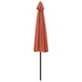 Sombrilla balcón semicircular aluminio terracota 300x155x223 cm de vidaXL, Sombrillas - Ref: Foro24-312503, Precio: 70,93 €, ...