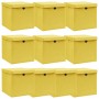 Cajas de almacenaje con tapas 10 uds tela amarillo 32x32x32 cm de vidaXL, Cestas para almacenaje - Ref: Foro24-288368, Precio...