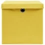 Cajas de almacenaje con tapas 10 uds tela amarillo 32x32x32 cm de vidaXL, Cestas para almacenaje - Ref: Foro24-288368, Precio...