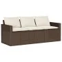 Set comedor de jardín y cojines 2 pzas ratán sintético marrón de vidaXL, Conjuntos de jardín - Ref: Foro24-366330, Precio: 26...