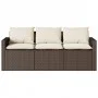 Set comedor de jardín y cojines 2 pzas ratán sintético marrón de vidaXL, Conjuntos de jardín - Ref: Foro24-366330, Precio: 26...