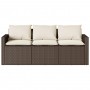 Set comedor de jardín y cojines 2 pzas ratán sintético marrón de vidaXL, Conjuntos de jardín - Ref: Foro24-366330, Precio: 25...