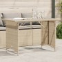 Mesa de jardín superficie de vidrio ratán PE beige 110x68x70 cm de vidaXL, Mesas de jardín - Ref: Foro24-366353, Precio: 100,...