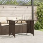 Mesa de jardín superficie vidrio ratán PE marrón 110x68x70 cm de vidaXL, Mesas de jardín - Ref: Foro24-366351, Precio: 99,70 ...
