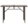 Mesa de jardín superficie vidrio ratán PE marrón 110x68x70 cm de vidaXL, Mesas de jardín - Ref: Foro24-366351, Precio: 99,70 ...