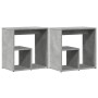 Mesa auxiliar 2 uds madera ingeniería gris hormigón 50x30x50 cm de vidaXL, Mesas auxiliares - Ref: Foro24-840562, Precio: 51,...