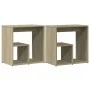 Mesa auxiliar 2 uds madera ingeniería roble Sonoma 50x30x50 cm de vidaXL, Mesas auxiliares - Ref: Foro24-840560, Precio: 48,9...