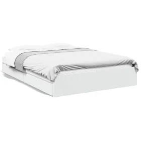 Estructura cama con cajones madera ingeniería blanca 160x200 cm de vidaXL, Camas y somieres - Ref: Foro24-3280643, Precio: 22...