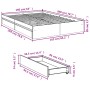 Estructura cama con cajones madera ingeniería blanca 160x200 cm de vidaXL, Camas y somieres - Ref: Foro24-3280643, Precio: 23...