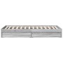 Cama con cajones madera ingeniería gris Sonoma 90x200 cm de vidaXL, Camas y somieres - Ref: Foro24-3280683, Precio: 133,18 €,...
