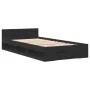 Black engineered wood bed with drawer 90x190 cm by vidaXL, Beds and slatted bases - Ref: Foro24-3280784, Price: 131,74 €, Dis...