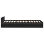 Black engineered wood bed with drawer 90x190 cm by vidaXL, Beds and slatted bases - Ref: Foro24-3280784, Price: 131,74 €, Dis...