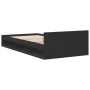 Black engineered wood bed with drawer 90x190 cm by vidaXL, Beds and slatted bases - Ref: Foro24-3280784, Price: 131,74 €, Dis...