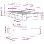 Black engineered wood bed with drawer 90x190 cm by vidaXL, Beds and slatted bases - Ref: Foro24-3280784, Price: 131,74 €, Dis...