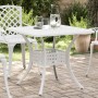 Mesa de jardín aluminio fundido blanco 80x80x75 cm de vidaXL, Mesas de jardín - Ref: Foro24-4002813, Precio: 217,93 €, Descue...