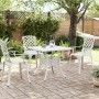 Mesa de jardín aluminio fundido blanco 80x80x75 cm de vidaXL, Mesas de jardín - Ref: Foro24-4002813, Precio: 217,93 €, Descue...