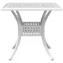 Mesa de jardín aluminio fundido blanco 80x80x75 cm de vidaXL, Mesas de jardín - Ref: Foro24-4002813, Precio: 213,63 €, Descue...