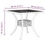 Mesa de jardín aluminio fundido blanco 80x80x75 cm de vidaXL, Mesas de jardín - Ref: Foro24-4002813, Precio: 213,63 €, Descue...