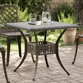 Gartentisch aus bronzefarbenem Aluminiumguss, 80 x 80 x 75 cm von vidaXL, Gartentische - Ref: Foro24-4002811, Preis: 174,41 €...