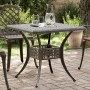 Mesa de jardín aluminio fundido color bronce 80x80x75 cm de vidaXL, Mesas de jardín - Ref: Foro24-4002811, Precio: 205,08 €, ...