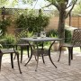 Mesa de jardín aluminio fundido color bronce 80x80x75 cm de vidaXL, Mesas de jardín - Ref: Foro24-4002811, Precio: 205,08 €, ...