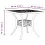 Bronze cast aluminum garden table 80x80x75 cm by vidaXL, Garden tables - Ref: Foro24-4002811, Price: 174,41 €, Discount: %