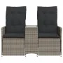 2-Sitzer-Gartensofa mit grauem PE-Rattantisch von vidaXL, Outdoor-Sofas - Ref: Foro24-365712, Preis: 241,30 €, Rabatt: %