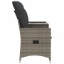 Sofá de jardín reclinable de 2 plazas con mesa ratán PE gris de vidaXL, Sofás de exterior - Ref: Foro24-365712, Precio: 246,3...