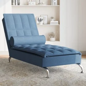 Sofá diván de masaje con cojín de tela azul de vidaXL, Divanes - Ref: Foro24-379449, Precio: 156,59 €, Descuento: %