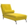 Sofá diván de masaje con cojín de terciopelo amarillo de vidaXL, Divanes - Ref: Foro24-379456, Precio: 107,69 €, Descuento: %