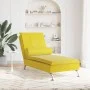 Sofá diván de masaje con cojín de terciopelo amarillo de vidaXL, Divanes - Ref: Foro24-379456, Precio: 112,53 €, Descuento: %