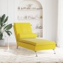 Sofá diván de masaje con cojín de terciopelo amarillo de vidaXL, Divanes - Ref: Foro24-379456, Precio: 107,69 €, Descuento: %