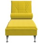 Sofá diván de masaje con cojín de terciopelo amarillo de vidaXL, Divanes - Ref: Foro24-379456, Precio: 107,69 €, Descuento: %