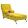 Sofá diván de masaje con cojín de terciopelo amarillo de vidaXL, Divanes - Ref: Foro24-379456, Precio: 112,53 €, Descuento: %