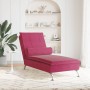 Sofá diván de masaje con cojín de terciopelo rojo tinto de vidaXL, Divanes - Ref: Foro24-379454, Precio: 103,93 €, Descuento: %