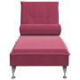 Sofá diván de masaje con cojín de terciopelo rojo tinto de vidaXL, Divanes - Ref: Foro24-379454, Precio: 103,93 €, Descuento: %
