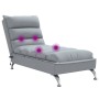 Sofá diván de masaje con cojines tela gris claro de vidaXL, Divanes - Ref: Foro24-379475, Precio: 172,70 €, Descuento: %