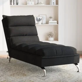 Sofá diván de masaje con cojines de tela negro de vidaXL, Divanes - Ref: Foro24-379477, Precio: 191,95 €, Descuento: %