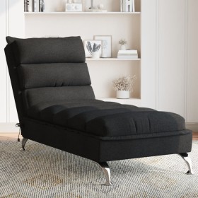 Sofá diván de masaje con cojines de tela negro de vidaXL, Divanes - Ref: Foro24-379477, Precio: 208,05 €, Descuento: %