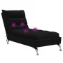 Sofá diván de masaje con cojines de tela negro de vidaXL, Divanes - Ref: Foro24-379477, Precio: 191,95 €, Descuento: %