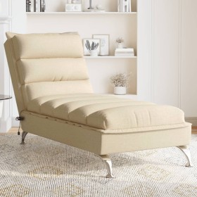 Sofá diván de masaje con cojines de tela crema de vidaXL, Divanes - Ref: Foro24-379480, Precio: 170,50 €, Descuento: %