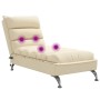 Sofá diván de masaje con cojines de tela crema de vidaXL, Divanes - Ref: Foro24-379480, Precio: 170,50 €, Descuento: %