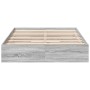 Cama con cajones madera ingeniería gris Sonoma 120x190 cm de vidaXL, Camas y somieres - Ref: Foro24-3280704, Precio: 155,27 €...