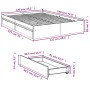 Cama con cajones madera ingeniería gris Sonoma 120x190 cm de vidaXL, Camas y somieres - Ref: Foro24-3280704, Precio: 155,27 €...